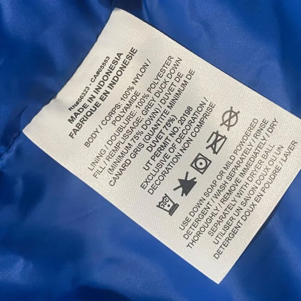 Nike NFL Team Issued Down Hooded Blue Parka Jacket Mens size XL DC3054-431 New